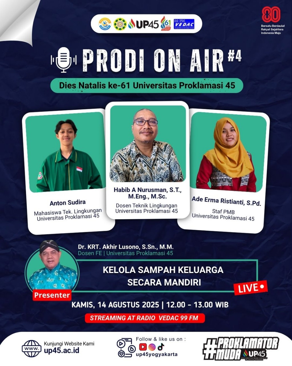 Prodi On Air#4 Tema: “Kelola Sampah Keluarga Secara Mandiri”